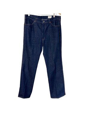 Vintage 80s Farah Jeans Mens 38 x 30 Dark Wash Denim Straight Leg